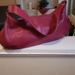 Pink Leather Hobo International Shoulder Bag